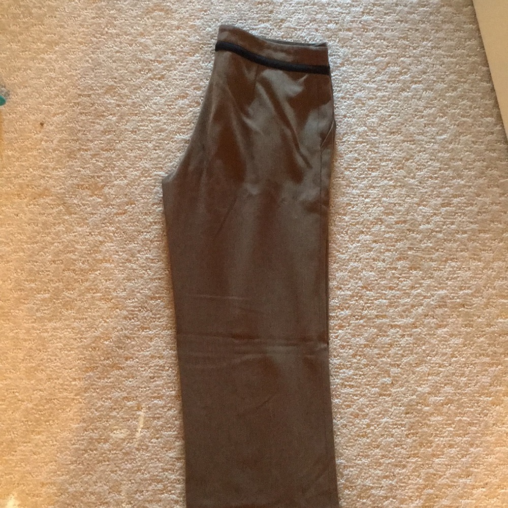 Brown Slacks with Black Detail. Size S, fits 28”